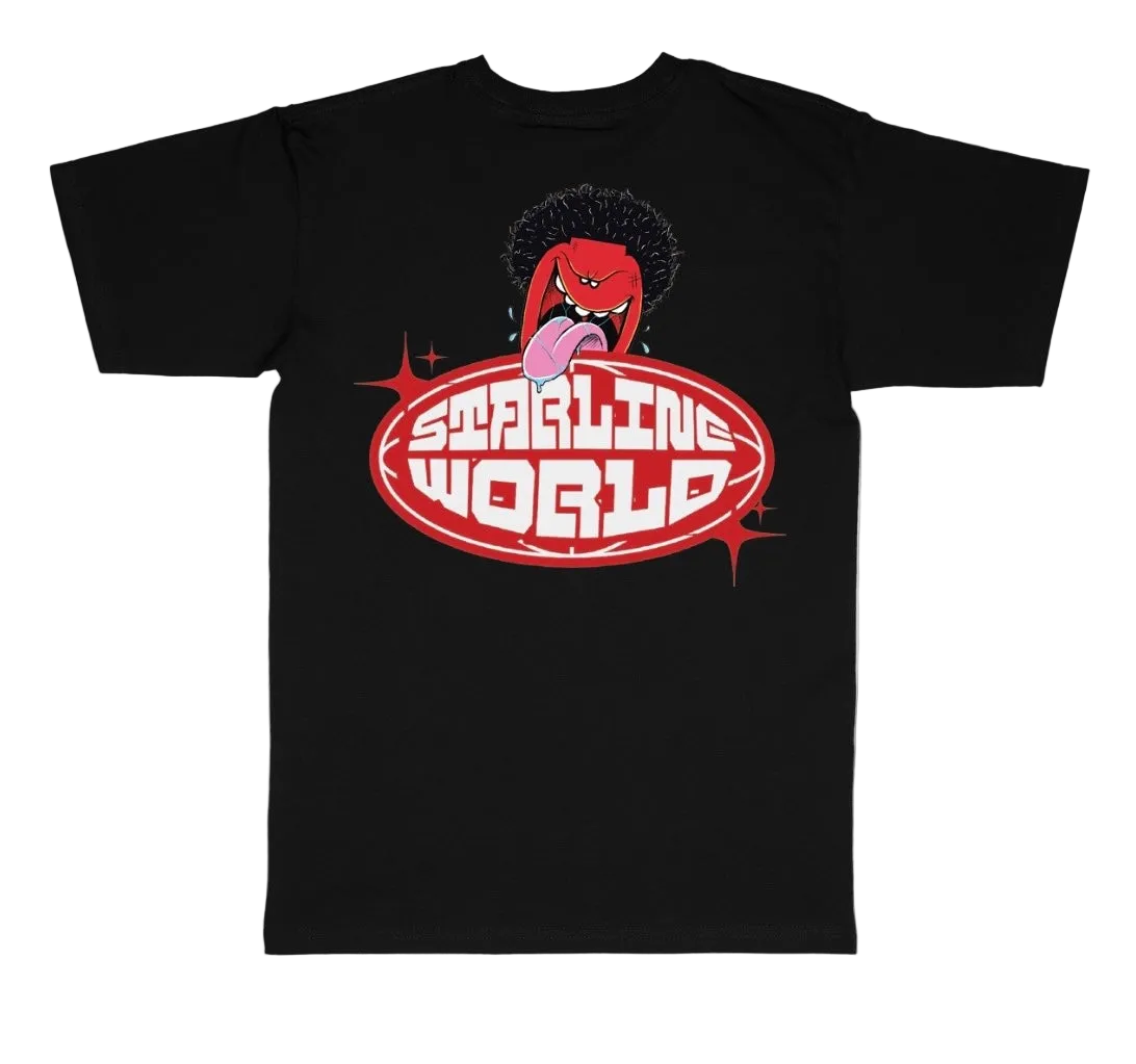 StarlineWorld (Black-RedDude) Tee