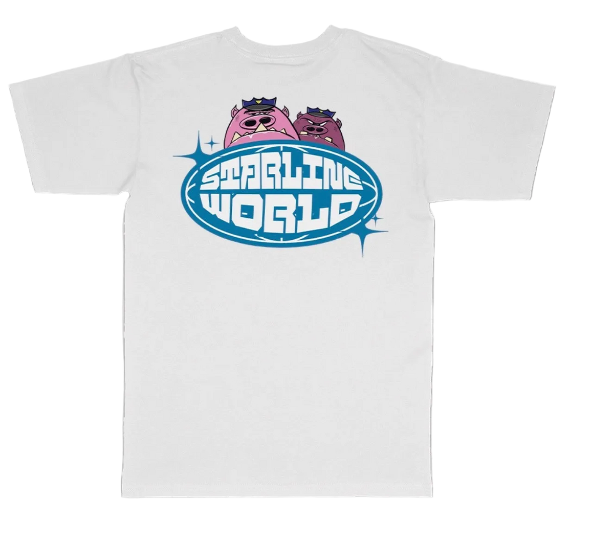 StarlineWorld (White- ThePigs) Tee