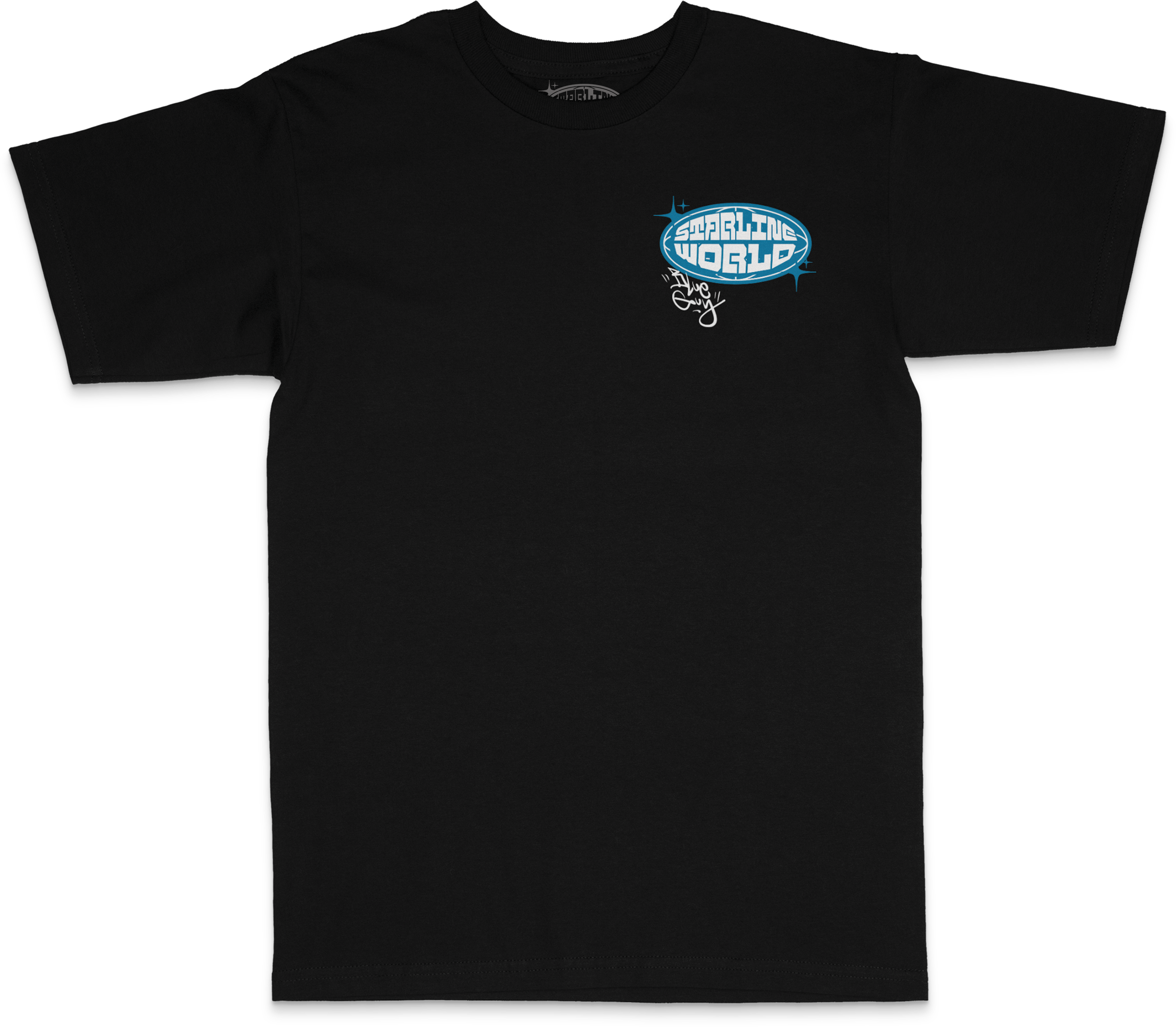 StarlineWorld (Black-BlueGuy) Tee