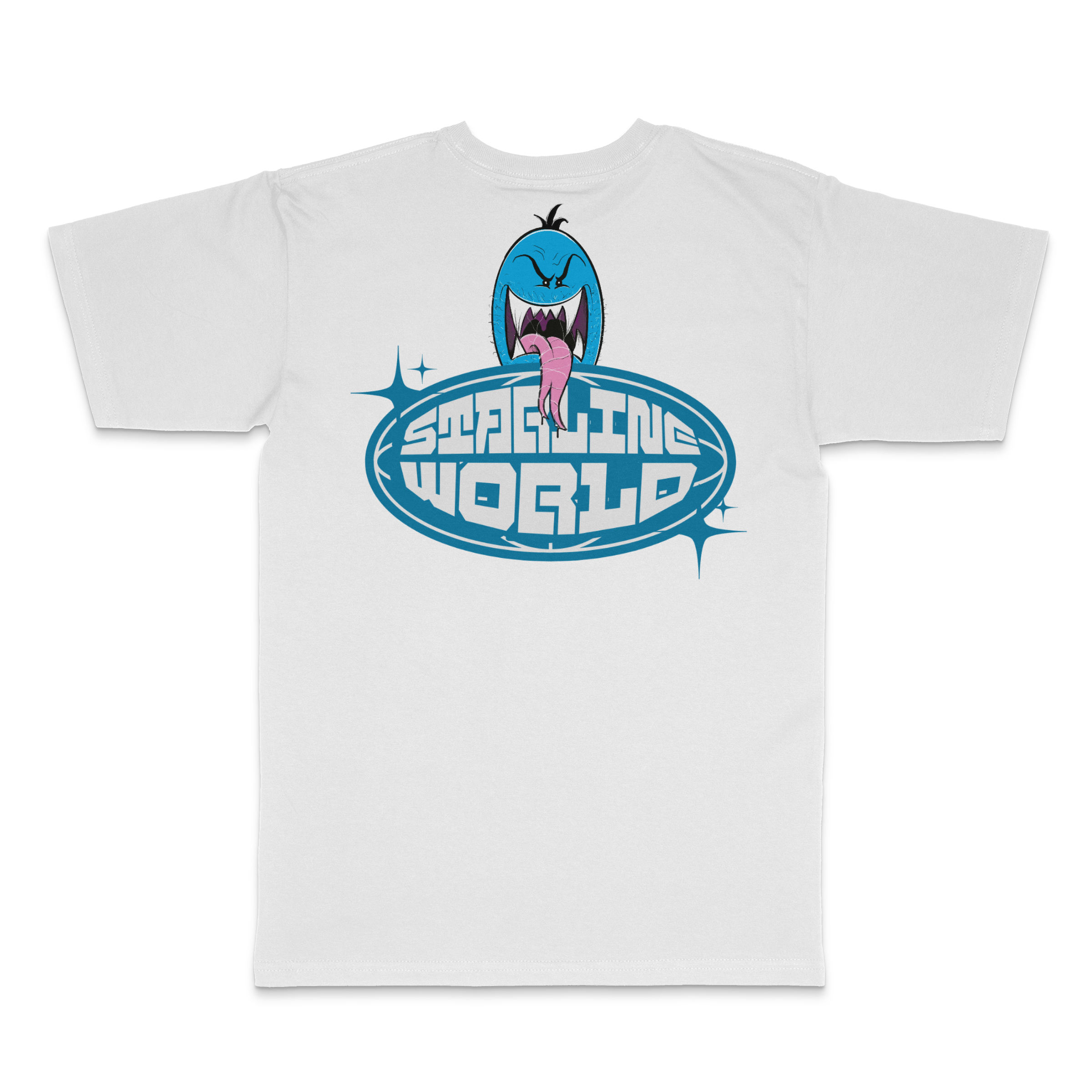 StarlineWorld (White-BlueGuy) Tee